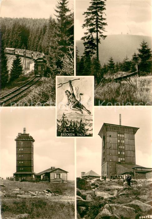 Brocken Harz Brockenbahn Panorama Brocken Hotel