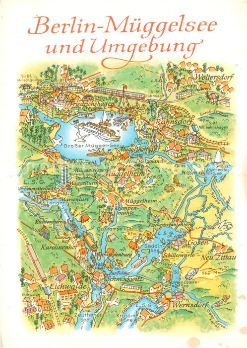 Mueggelsee und Umgebung Gebietskarte