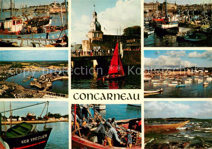 Concarneau 29 Finistere Les Grands Ports de Peche Le Beffroi les Remparts de la