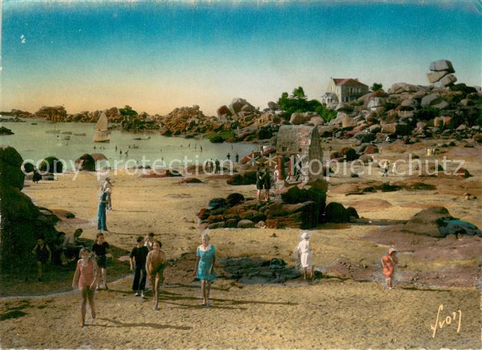 Ploumanach La plage oratoire de St Guirec patron d