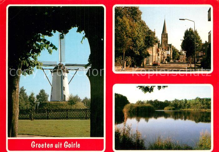 Goirle NL Muehle Kirche Seepartie