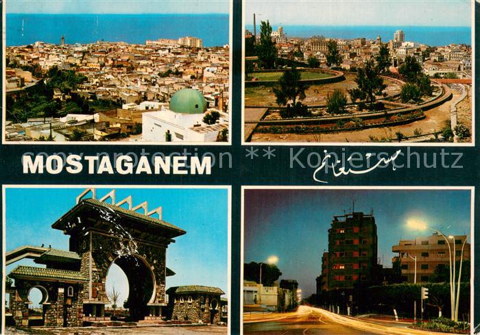 Mostaganem Algerie Vue Generale Parc Public Ville illuminée