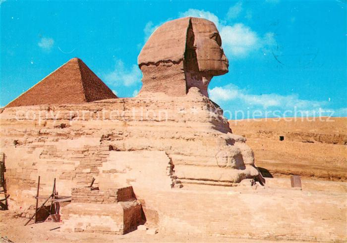 Giza Gizeh Egypt Sphinx and Pyramid of Cheops