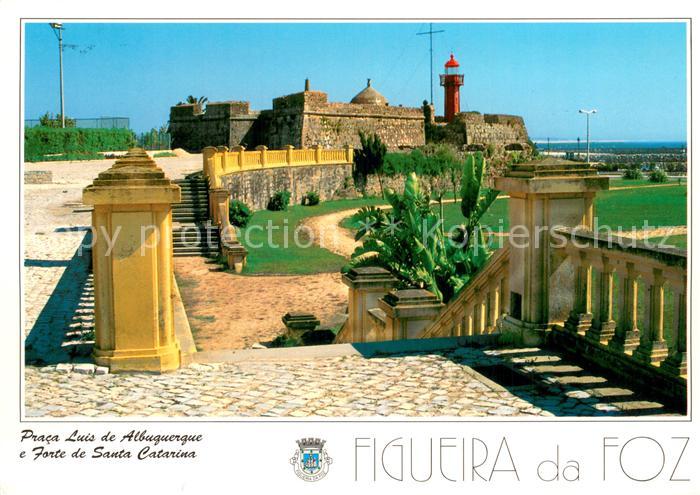 Figueira da Foz PT Praca Luis de Albuquerque e Forte de Santa Catarina