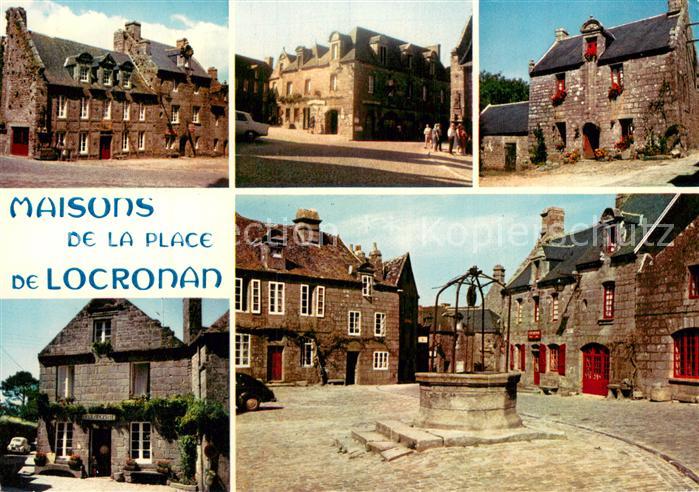 Locronan 29 Finistere Les maisons de la place La petite ite des tisserands doit