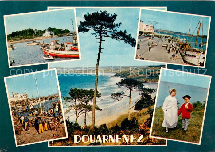 Douarnenez Ile Tristan Debarquement de la sardine La plage du Ris Le port Petits