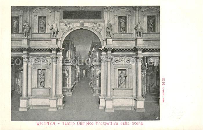 Vicenza IT Teatro Olimpico Prospettiva della scena
