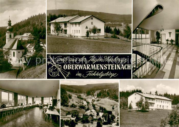 Oberwarmensteinach Kirche Jugendherberge Speisesaal Treppenhaus Panorama
