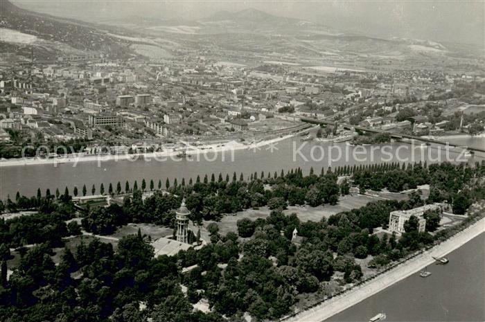Budapest HU Panorama mit Margareteninsel