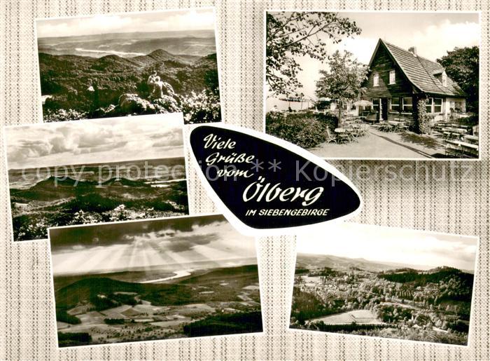 oelberg Koenigswinter Siebengbirge Panorama Teilansichten Gaststaette