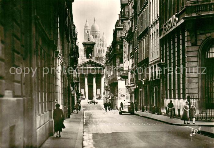 Paris 75 Rue Laffitte Eglise ND de Lorette et Basilique du Sacre Coeur