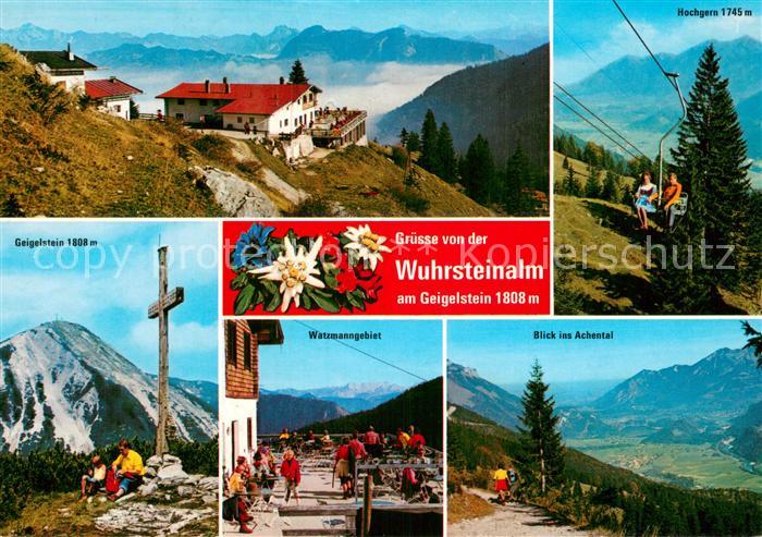 Wuhrsteinalm 1808m Schleching Panorama Geigelstein Watzmanngebiet Hochgern Achen