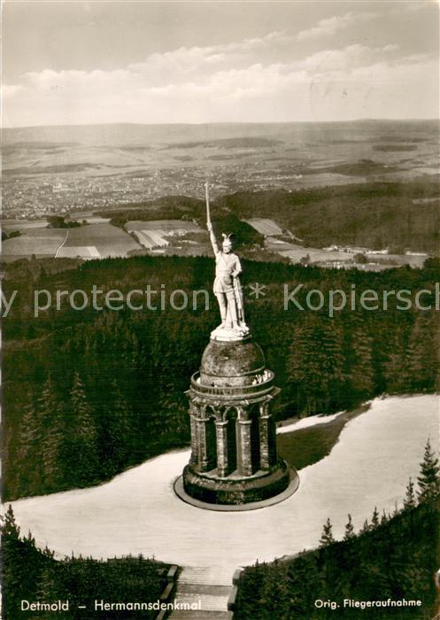 Detmold Hermannsdenkmal Fliegeraufnahme