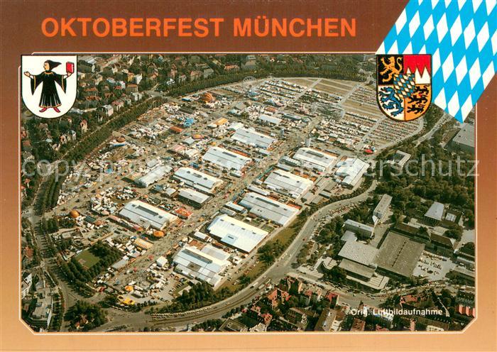 Muenchen Bayern Oktoberfest Wiesn Fliegeraufnahme