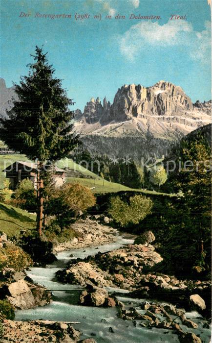 Rosengarten Catinaccio Dolomiti IT Rosengaten m. Bergbach