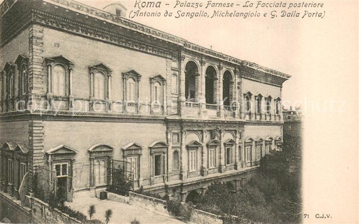 Roma  Rom IT Palazzo Farnese - La Facciata posteriore