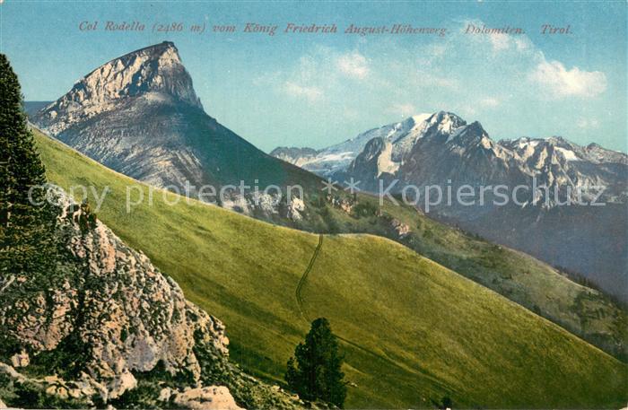 Col Rodella 2486m Dolomiti IT Col Rodella v. Koenig Friedrich August-Hoehenweg