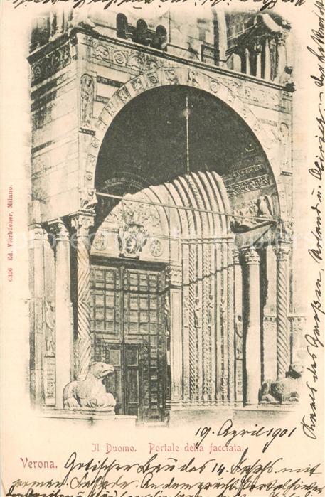 Verona  Veneto IT Il Duomo - Portale della facciata