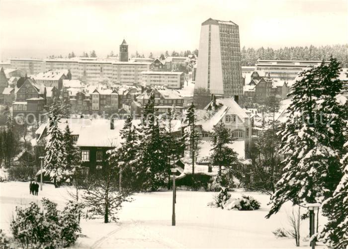 Oberhof  Thueringen Teilansicht m. Hotel Rennstein Winter Schnee