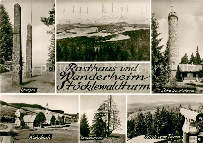 Furtwangen Rasthaus u. Wanderheim Stoecklewaldturm - Rohrbach - Galgen