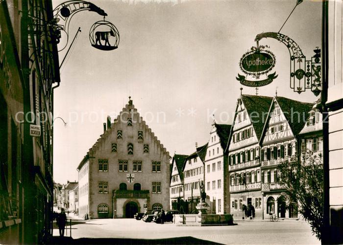 Bad Mergentheim Marktplatz m. Rathaus