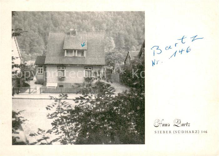 Sieber Herzberg am Harz Osterode Niedersachsen Haus Bartz Aussenansicht