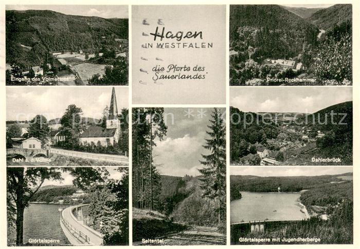 Hagen Westfalen Gloertalsperre - Seitental - Dahlerbruecke - Proirei-Reckhammer