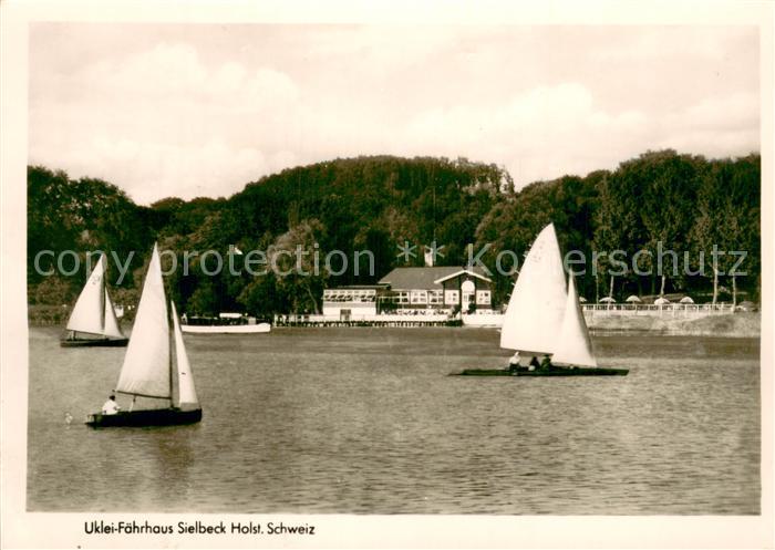 Sielbeck Holsteinische Schweiz Uklei-Faehrhaus m. Segelbooten