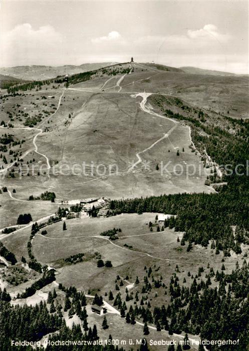 Feldberg 1450m Schwarzwald Fliegeraufnahme Gesamtansicht m. Seebruck u. Feldberg