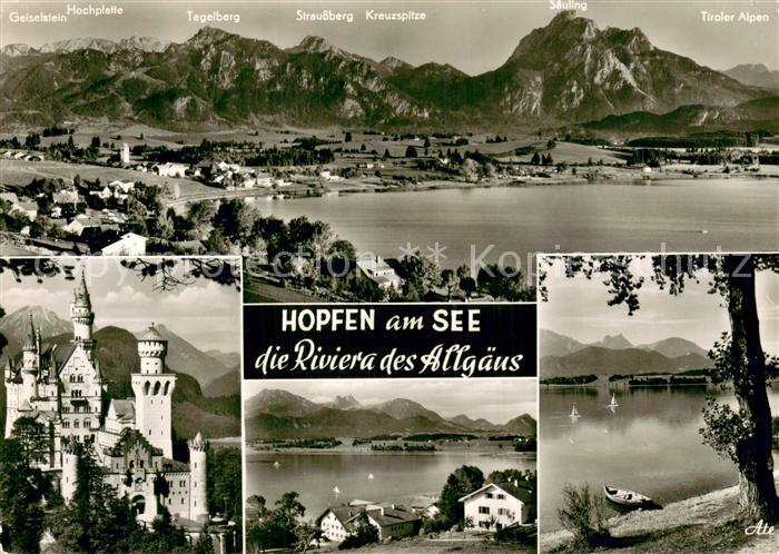 Hopfen See Gesamtansicht m. Schloss Neuschwanstein