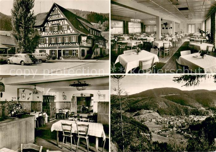 Schenkenzell Gesamtansicht u. Gasthaus-Pension zur Sonne Fachwerkhaus