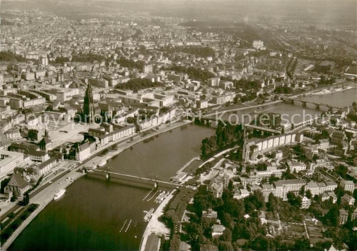 Frankfurt Main Fliegeraufnahme Main-Panorama