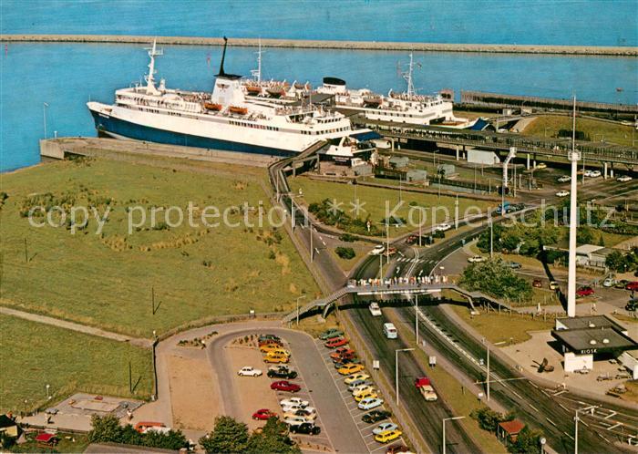 Puttgarden Fliegeraufnahme Faehrbahnhof