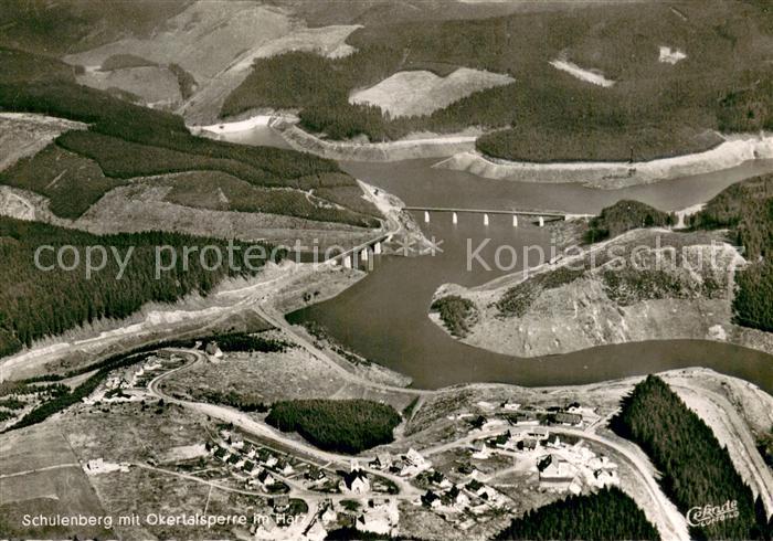 Schulenberg Oberharz Fliegeraufnahme Dorf m. Okertalsperre
