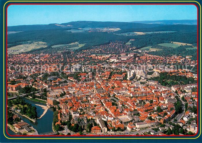 Hameln Weser Fliegeraufnahme Gesamtansicht