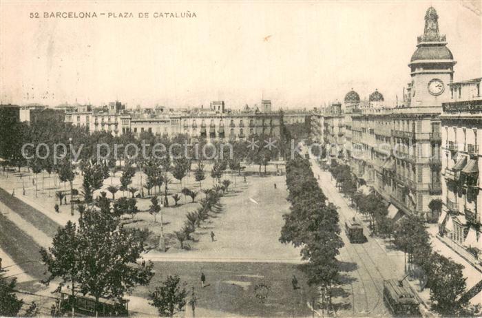 Barcelona Cataluna Plaza del Catalun m. Strassenbahn
