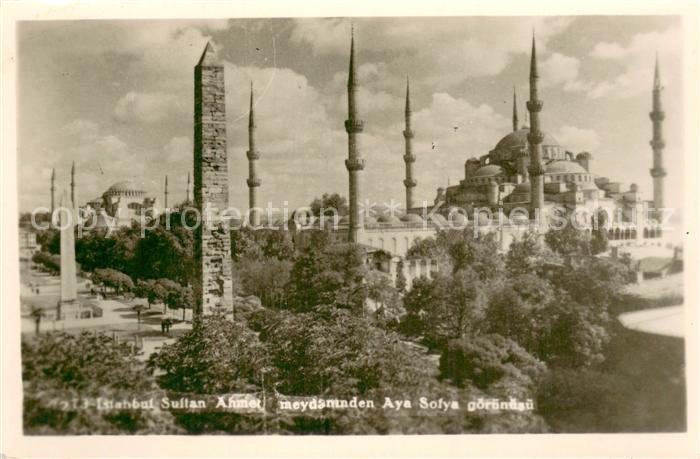 Istanbul Constantinopel TK Sultan Ahmet meydaninden Aya Sofya goeroenusue