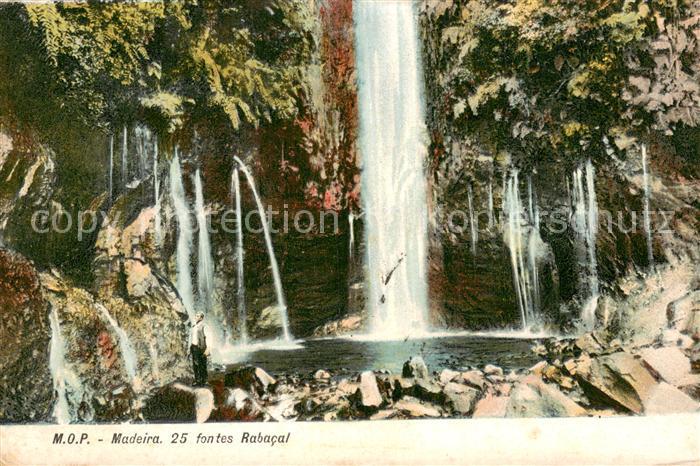 Madeira  Portugal Wasserfall
