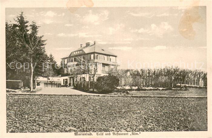 Marienbad Tschechien Boehmen Cafe Restaurant Alm