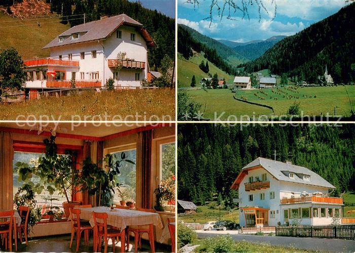 Innerkrems Krems Kaernten Gasthof Pension Zum Bergmann Gaststube Panorama