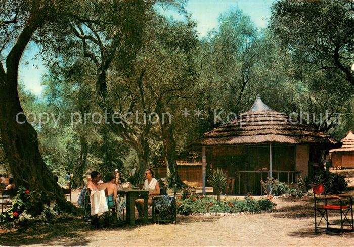 Korfu Corfu Greece Das Camp des Mittelmeerklubs Unter den Olivenbaeumen
