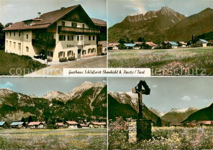 Reutte Tirol Gasthaus Schlosswirt Ehenbichl Panorama Wegekreuz