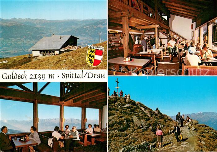 Spittal Drau Goldeck Huette Gastraeume Gipfelkreuz