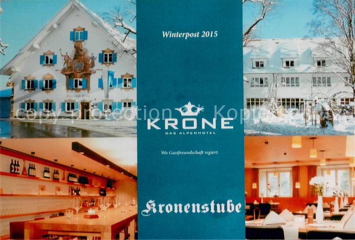 Pfronten Ostallgaeu Bayern Hotel Krone Gastraeume Theke
