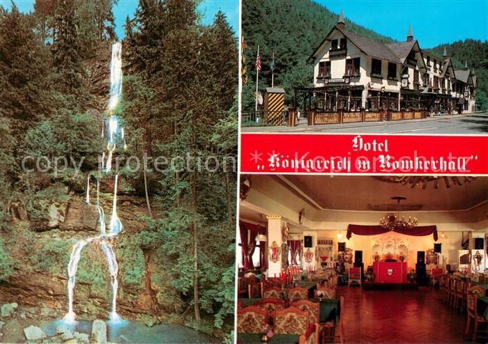 GOSLAR Harz Niedersachsen Hotel Koenigreich zu Romkerhall Gastraum Wasserfall