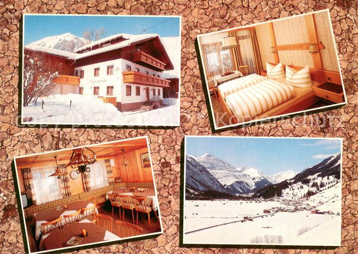 Holzgau Pension Alpenruh Gaststube Zimmer Panorama