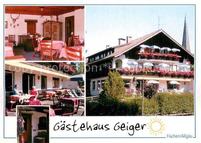 Fischen Allgaeu Gaestehaus Gieger Gaststube Terrasse