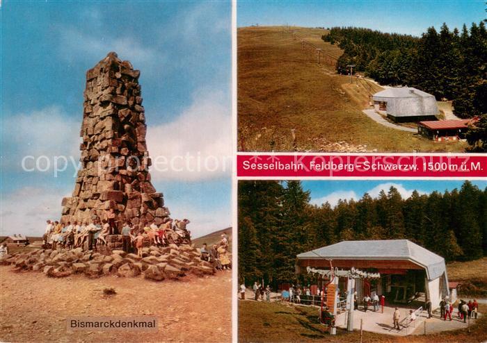 Feldberg 1450m Schwarzwald Bismarckdenkmal Sesselbahn Talstation