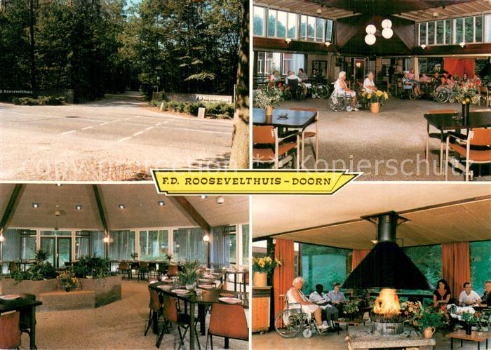 Doorn NL FD Roosevelthuis Hofdingang Centrale Hal Open Haard Eetzaal