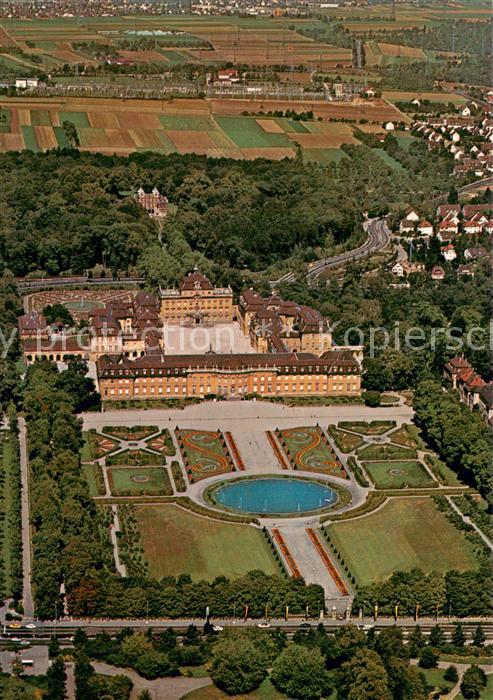 Ludwigsburg  Wuerttemberg Schloss mit Parkanlage Fliegeraufnahme